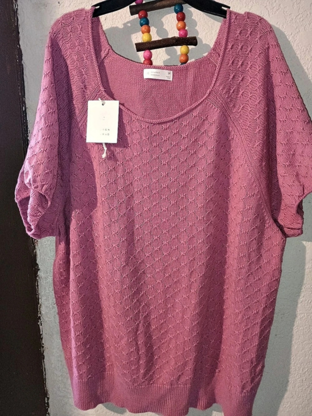 Lauren Conrad Pink Knit Sweater Size 2X NWT